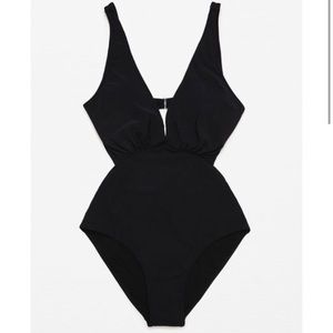 Zara cutout one-piece swimsuit